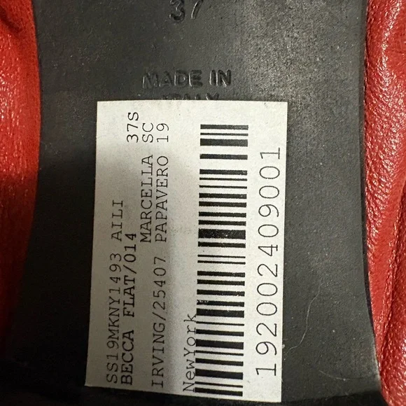 Bally made in Italy Red Leather Becca ballet flats size‎ 7 - Picture 5 of 5